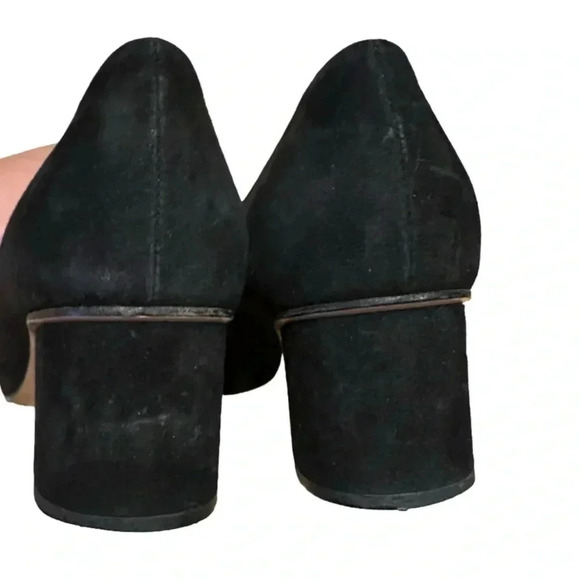 Gucci marmont fringe AUTHENTIC Black Suede Mule Heel Shoes Size 39 1/2 - Picture 9 of 12